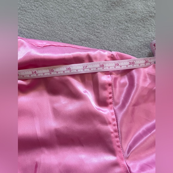 Love LaRouge Official Pink Satin “Death Before Dull Nails” Bomber Jacket Sz M - Picture 5 of 9